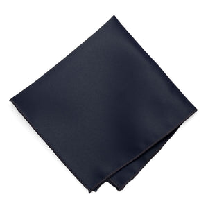 Dark Navy Blue Solid Color Pocket Square