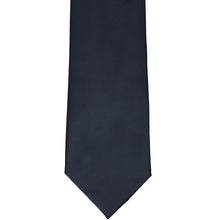 Load image into Gallery viewer, Front bottom view of a dark navy staff tie