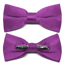Load image into Gallery viewer, Dark Orchid Clip-On Bow Tie