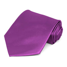 Load image into Gallery viewer, Dark Orchid Extra Long Solid Color Necktie