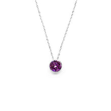 Load image into Gallery viewer, Dark Orchid Round Crystal Necklace
