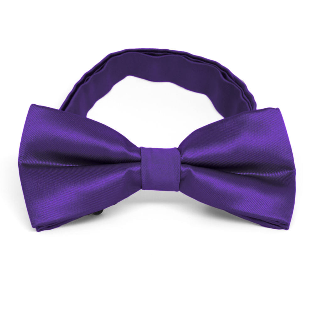 Dark Purple Band Collar Bow Tie