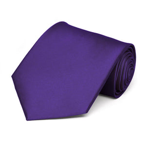 Dark Purple Extra Long Solid Color Necktie