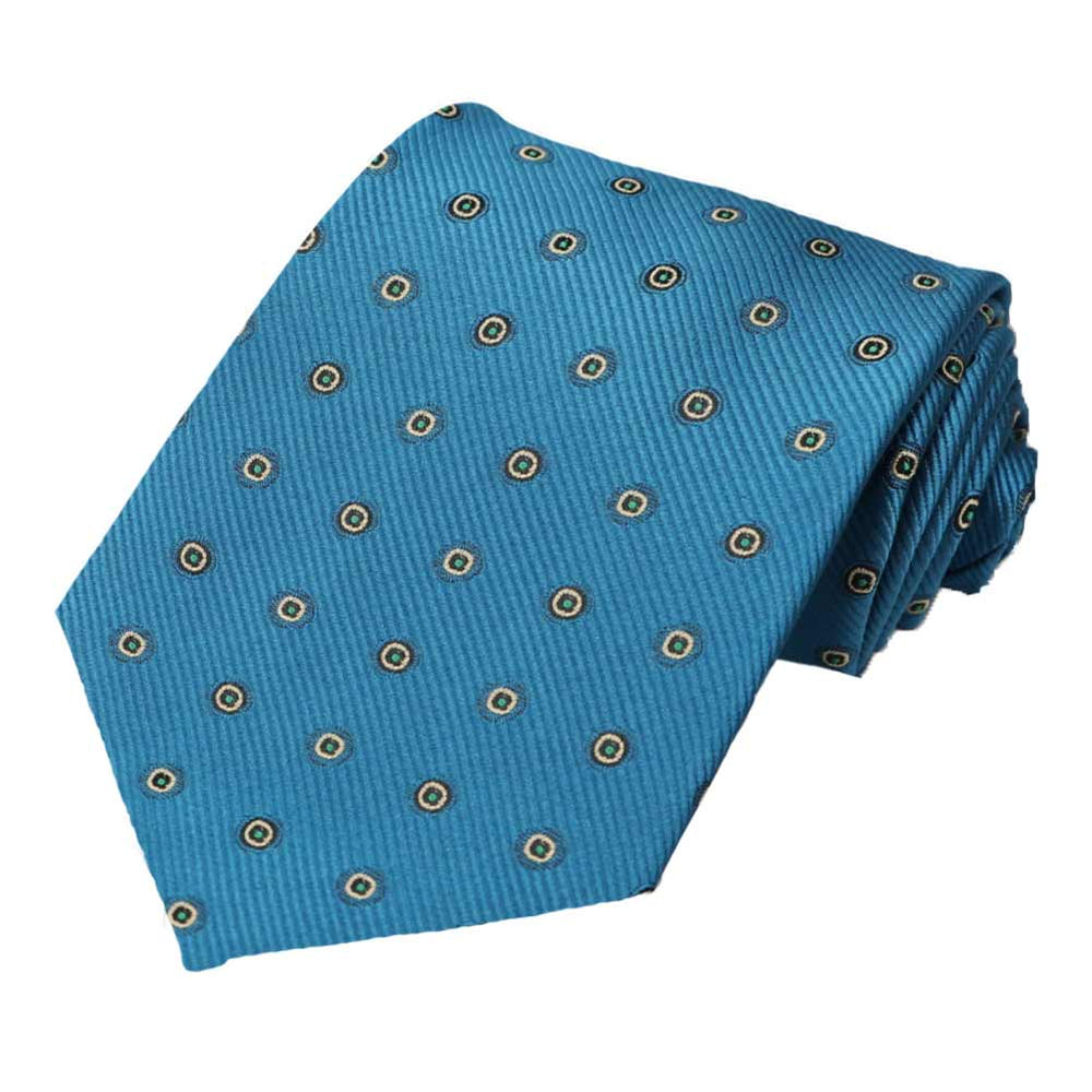 Caribbean Blue Willoughby Dotted Necktie