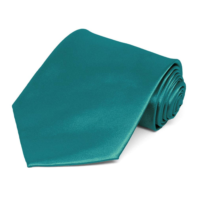 Deep Aqua Solid Color Necktie