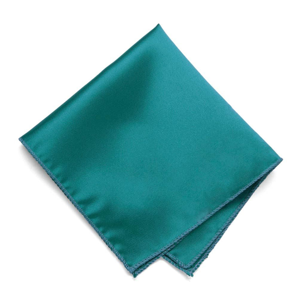 Deep Aqua Basic Pocket Square | Shop at TieMart – TieMart, Inc.