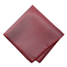 Load image into Gallery viewer, Dark red circle pattern pocket square, flat front view