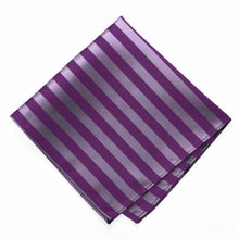 Load image into Gallery viewer, Deep Wisteria Formal Striped Pocket Square