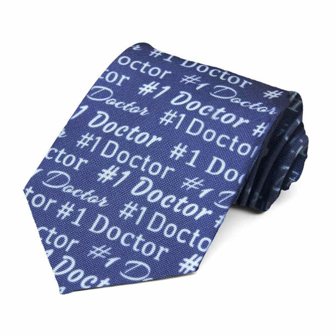 #1 doctor novelty tie in shades of blue