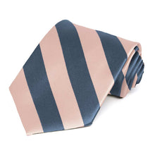 Load image into Gallery viewer, Dusty Blue and Petal Striped Tie
