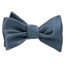 Load image into Gallery viewer, Dusty blue tied self-tie bow tie