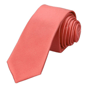Dusty Coral Skinny Necktie, 2" Width