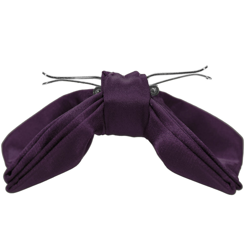 Eggplant Purple Clip-On Bow Tie | Shop at TieMart – TieMart, Inc.