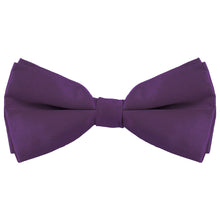 Load image into Gallery viewer, Eggplant Purple Silk Bow Tie