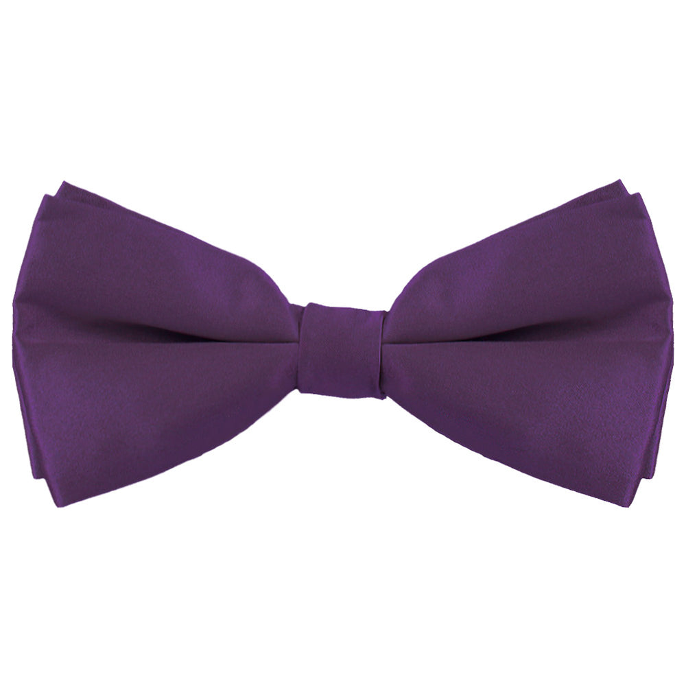 Eggplant Purple Silk Bow Tie