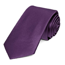 Load image into Gallery viewer, Eggplant Purple Silk Slim Necktie