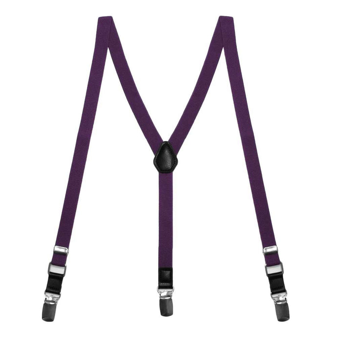 Eggplant Purple Skinny Suspenders