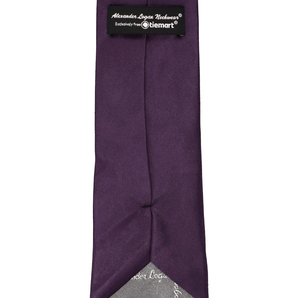 Eggplant Purple Solid Color Necktie | Shop at TieMart  display picture 1
