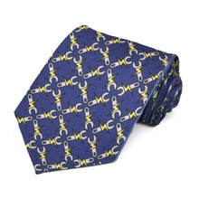 Load image into Gallery viewer, An electrician novelty tie featuring a wrench and electricity bolt