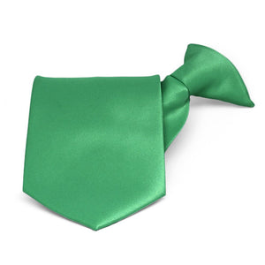Emerald Green Solid Color Clip-On Tie