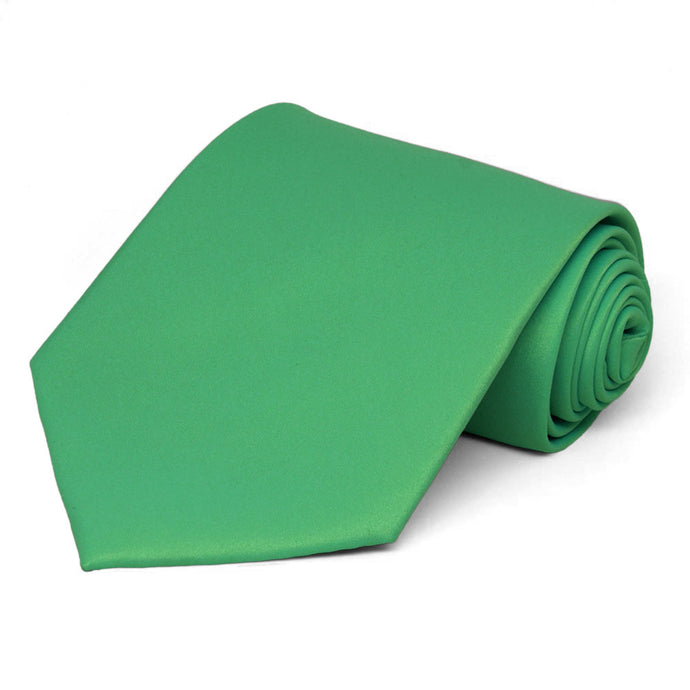 Emerald Green Extra Long Solid Color Necktie