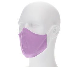 Load image into Gallery viewer, English lavender face mask on a mannequin with filter pocket