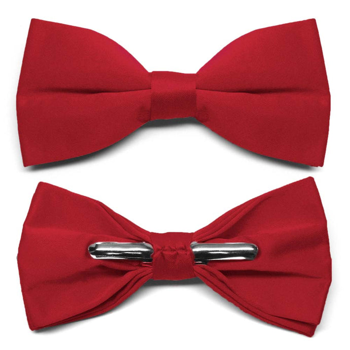 Festive Red Clip-On Bow Tie