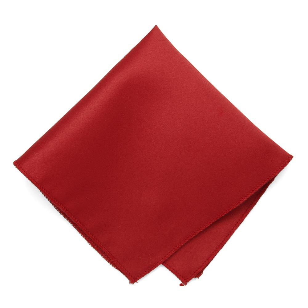 Festive Red Solid Color Pocket Square