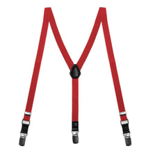 Load image into Gallery viewer, Festive Red Skinny Suspenders