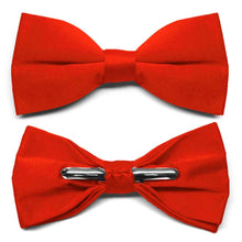 Load image into Gallery viewer, Fire Engine Red Clip-On Bow Tie