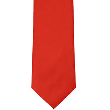 Load image into Gallery viewer, Front tip view of a bright red tie