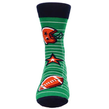 Load image into Gallery viewer, Football, helmet and field themed socks