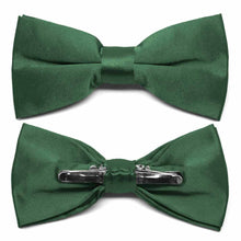 Load image into Gallery viewer, Forest Green Clip-On Bow Tie