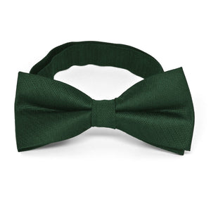 Forest Green Herringbone Silk Bow Tie