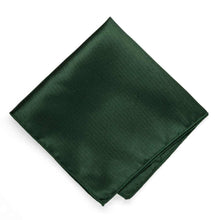 Load image into Gallery viewer, Forest Green Herringbone Silk Pocket Square