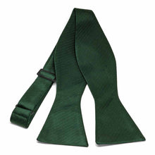 Load image into Gallery viewer, Forest Green Herringbone Silk Self-Tie Bow Tie