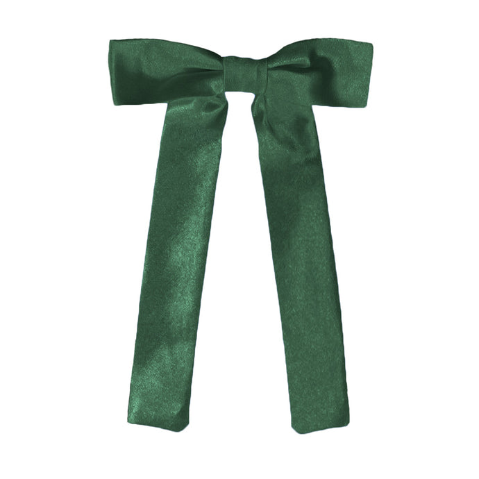 A pre-tied forest green Kentucky colonel tie