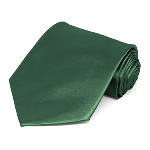Forest Green Solid Color Necktie