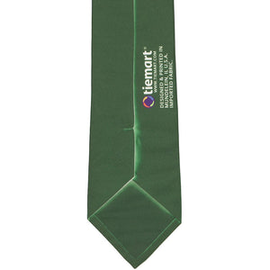 Back flat view of a dark green novelty frog tie