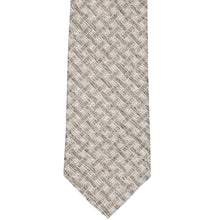Load image into Gallery viewer, Front view beige weave pattern necktie