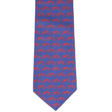 Load image into Gallery viewer, Front view blue and red bicycle necktie