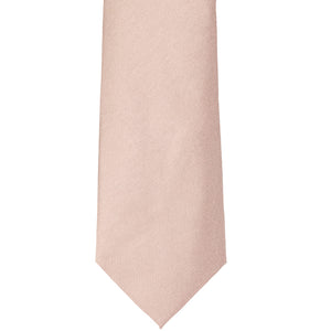 Front view of a blush pink solid tie