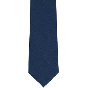 Front view dark blue matte tie