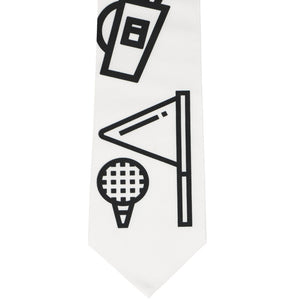 Front view gold themed coloring book necktie
