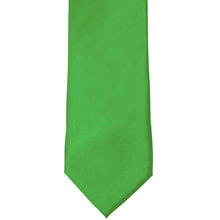 Load image into Gallery viewer, Front bottom view of a grass green solid tie