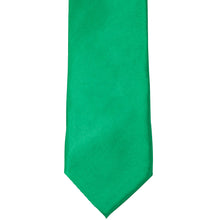 Load image into Gallery viewer, Front bottom view of a green solid tie