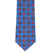 Load image into Gallery viewer, Front view lifeguard themed tie in red and blue