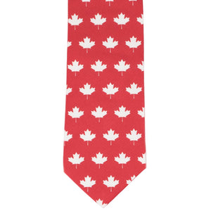 Canada necktie with maple leaf pattern