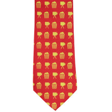Load image into Gallery viewer, Front view red and yellow movie theater novelty tie