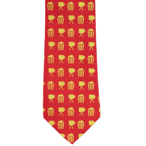 Front view red and yellow movie theater novelty tie